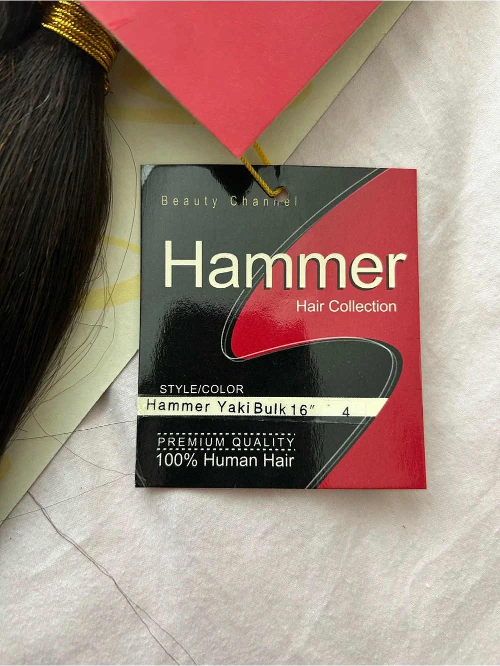 Hammer Hair Collection 12” Bulk Hair 100% Human Hair Color 1 Brown